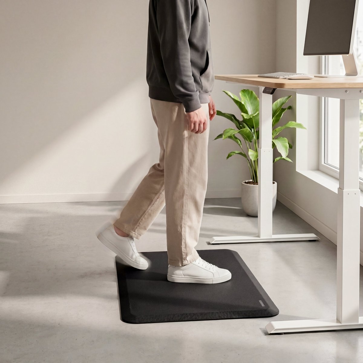 CleverMat – Ergonomische Anti-Ermüdungsmatte - Clouvou Black