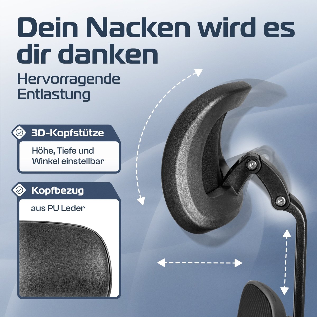 CLOUVOU CleverSeat - Ergonomischer Bürostuhl "Zeitloses Design trifft auf unschlagbare Qualität" - Clouvou #farbe_schwarz