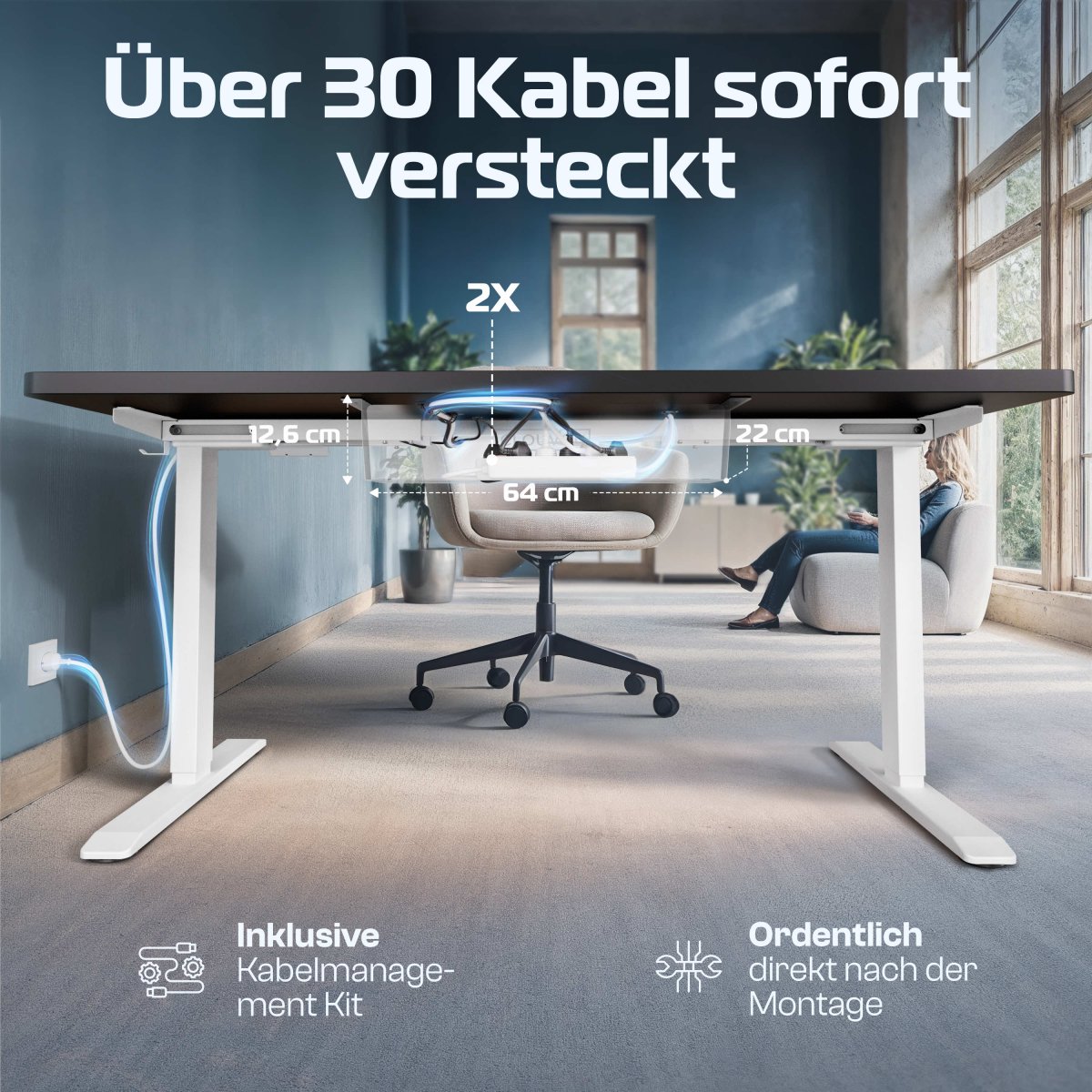 CLOUVOU ProBundle (Sitz - Stehtisch ProDesk & ProSeat) - Clouvou 160 x 80cm