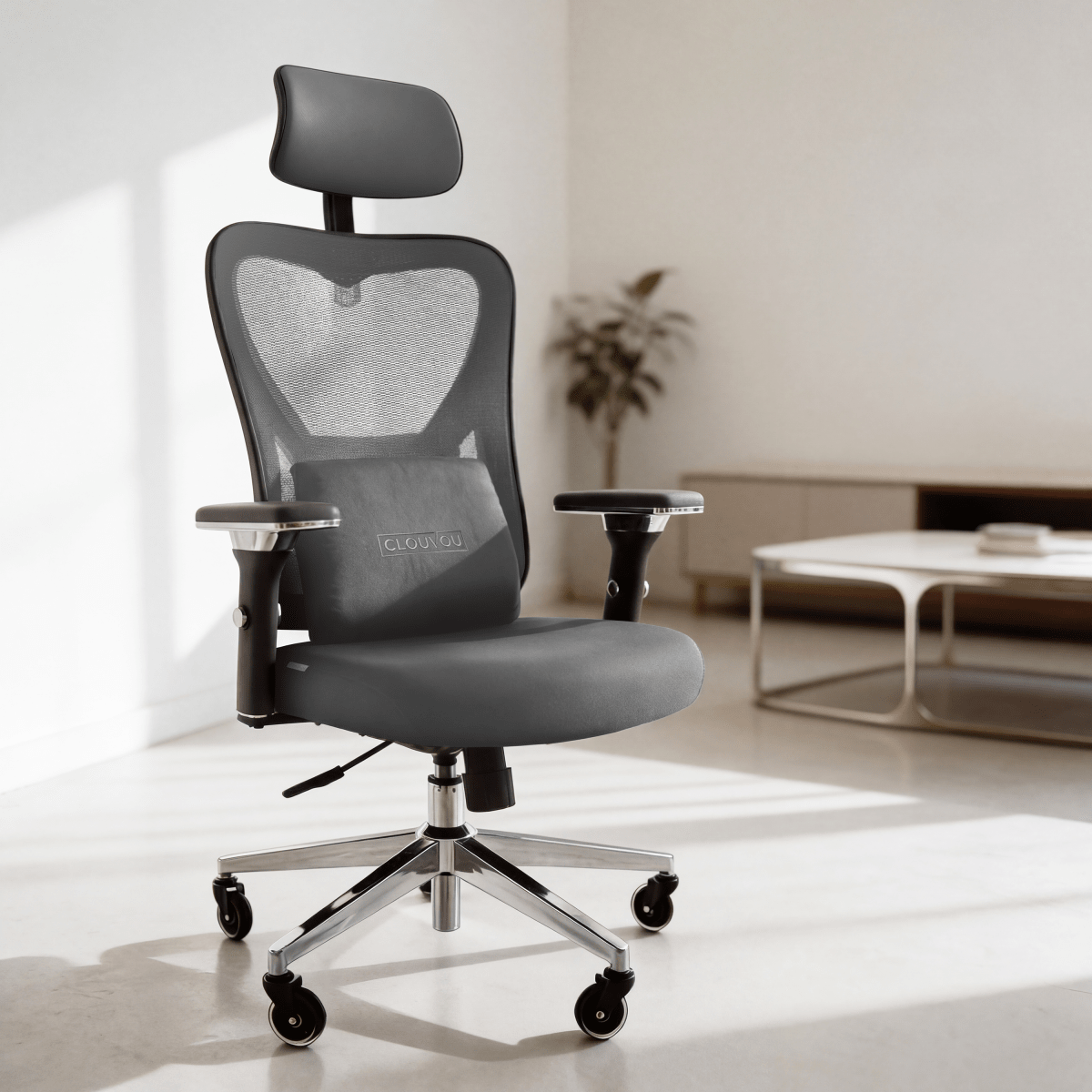 CLOUVOU CleverSeat - Ergonomischer Testsieger Bürostuhl - Clouvou Grau