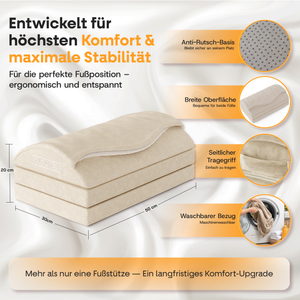Clouvou MasterRest – Repose-pieds ergonomique | 3 niveaux de hauteur & poche chauffante