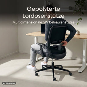 CALM – Ergonomischer Bürostuhl - Clouvou Schwarz