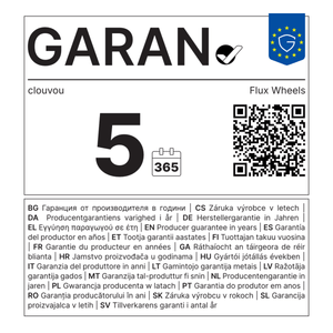 GARAN Label – 5 Jahre Herstellergarantie Clouvou Flux Wheels