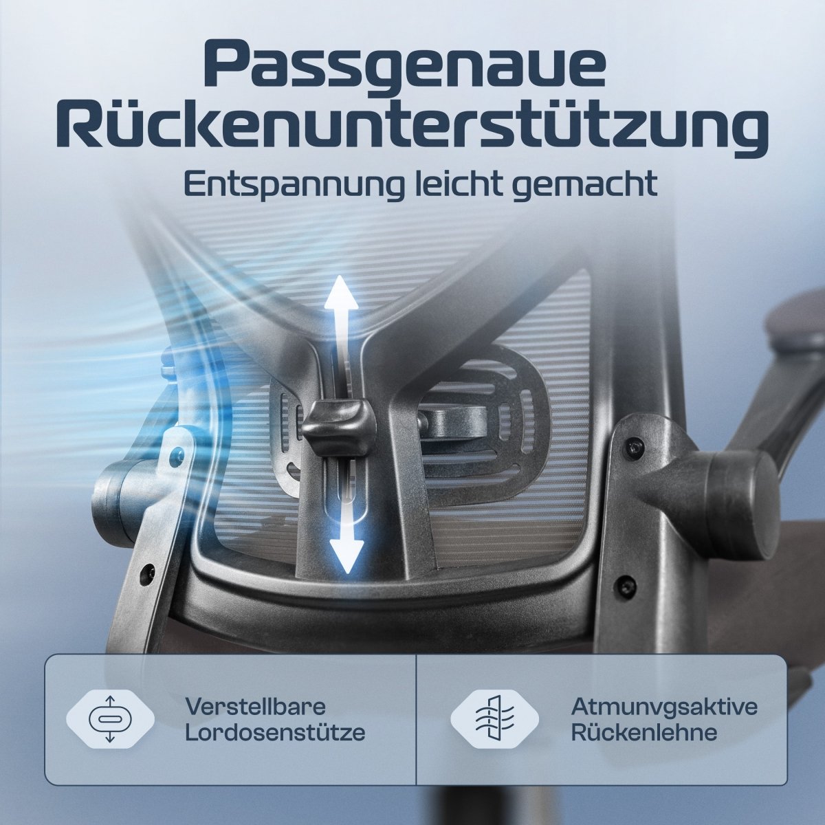 CLOUVOU SmartSeat – Ergonomischer Bürostuhl "Dein verlässlicher Begleiter im Arbeitsalltag" - Clouvou