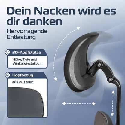 CLOUVOU SmartSeat – Ergonomischer Bürostuhl "Dein verlässlicher Begleiter im Arbeitsalltag" - Clouvou