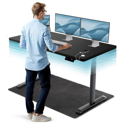 MasterDesk – Premium höhenverstellbarer Schreibtisch mit Dual - Motor - Clouvou 160 x 80cm